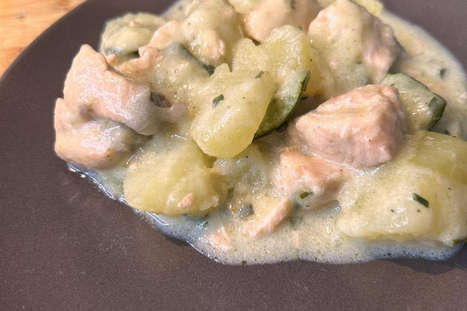 Pommes de Terre Crémeuses au Saumon